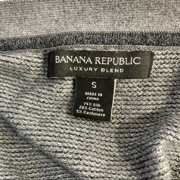Banana Republic v-neck cardigan grey silk cotton cashmere luxury blend S - Picture 6 of 7